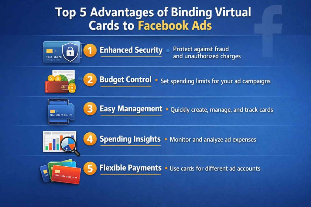 Advantages of Binding Virtual Cards to Facebook Ads Accounts