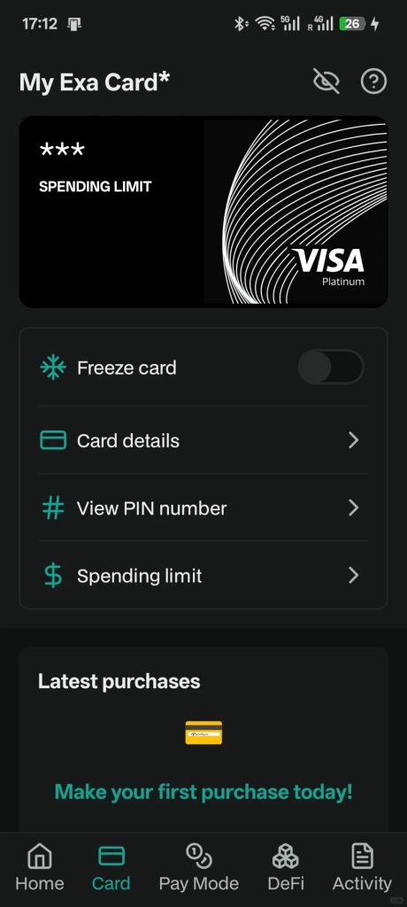 Exa Card U卡 USDT信用卡