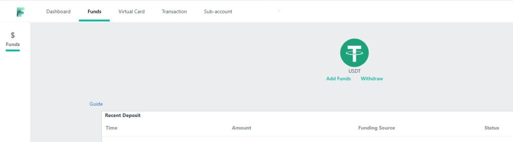 Recharge with USDT