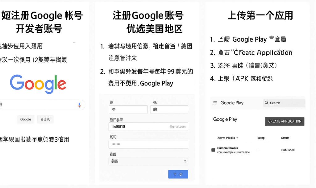 Google Play谷歌开发者账号注册流程步骤