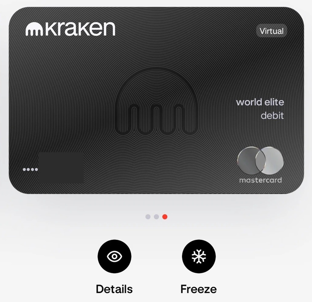 Kraken全新虚拟卡