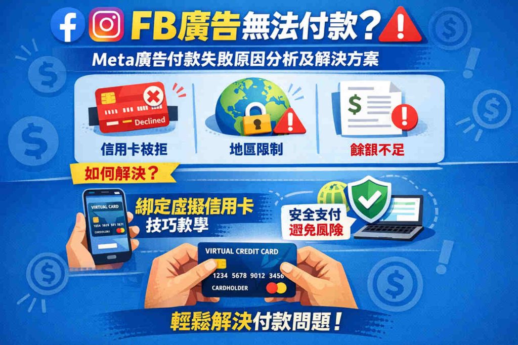 FB廣告無法付款 Meta廣告付款失敗