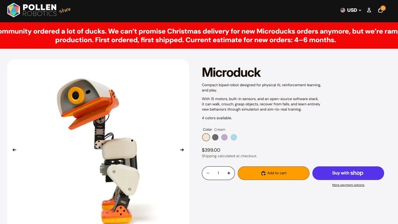 Microduck怎么买？超可爱开源AI智能机器鸭Microduck海淘采购教程攻略