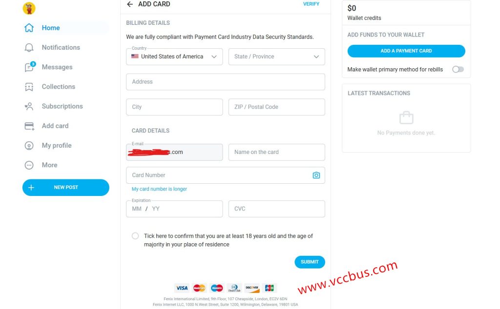 virtual credit cards for OnlyFans